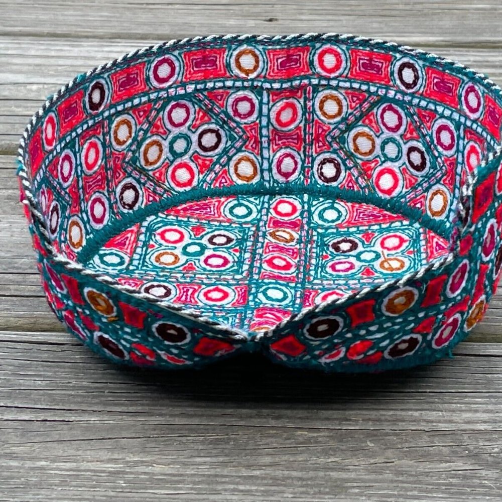 Sindhi Men Hat Handmade Cultural Embroidery Multi Color Traditional Topi Cap Hat - Picture 8 of 10